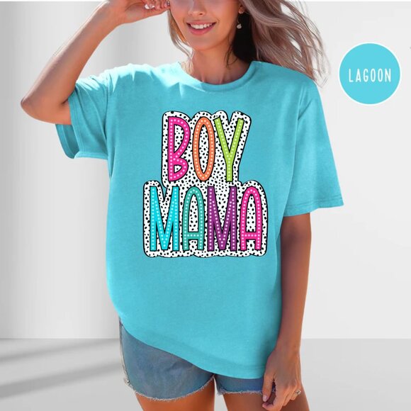 Boy Mama T-Shirt, Boy Mom Shirt, Comfort Color Tee - Picture 4 of 12